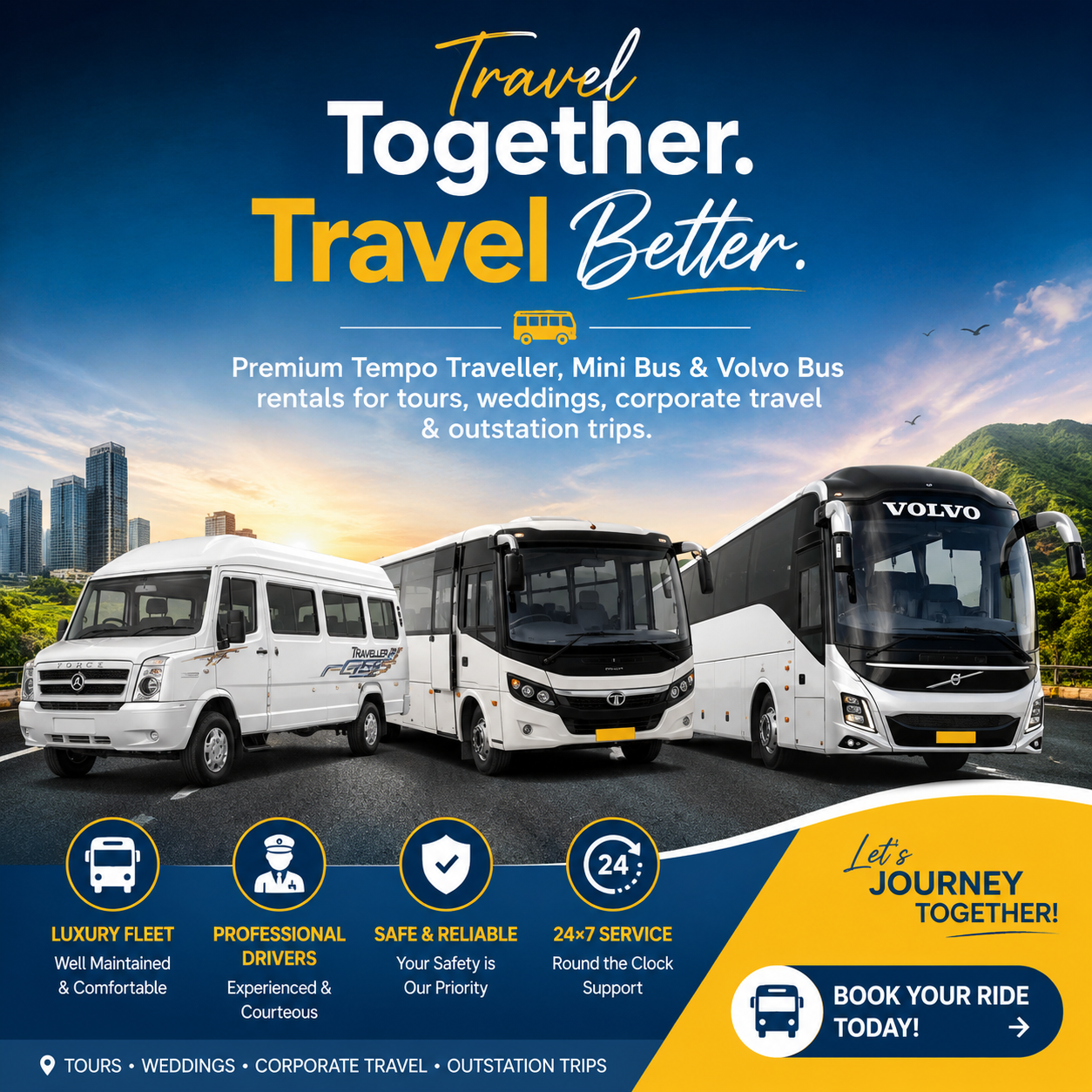Raj Tempo Traveller Hire in Ahmedabad
