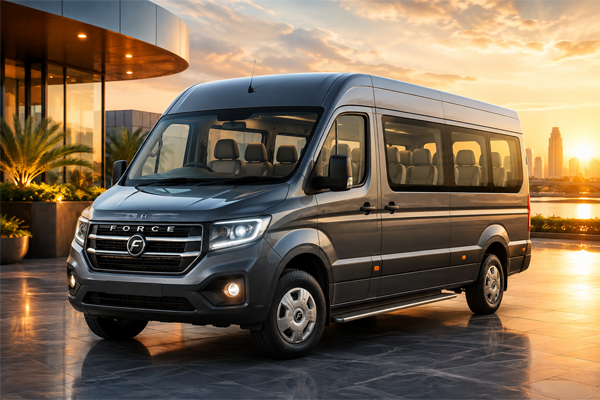 17 Seater Force Urbania Rental in Ahmedabad